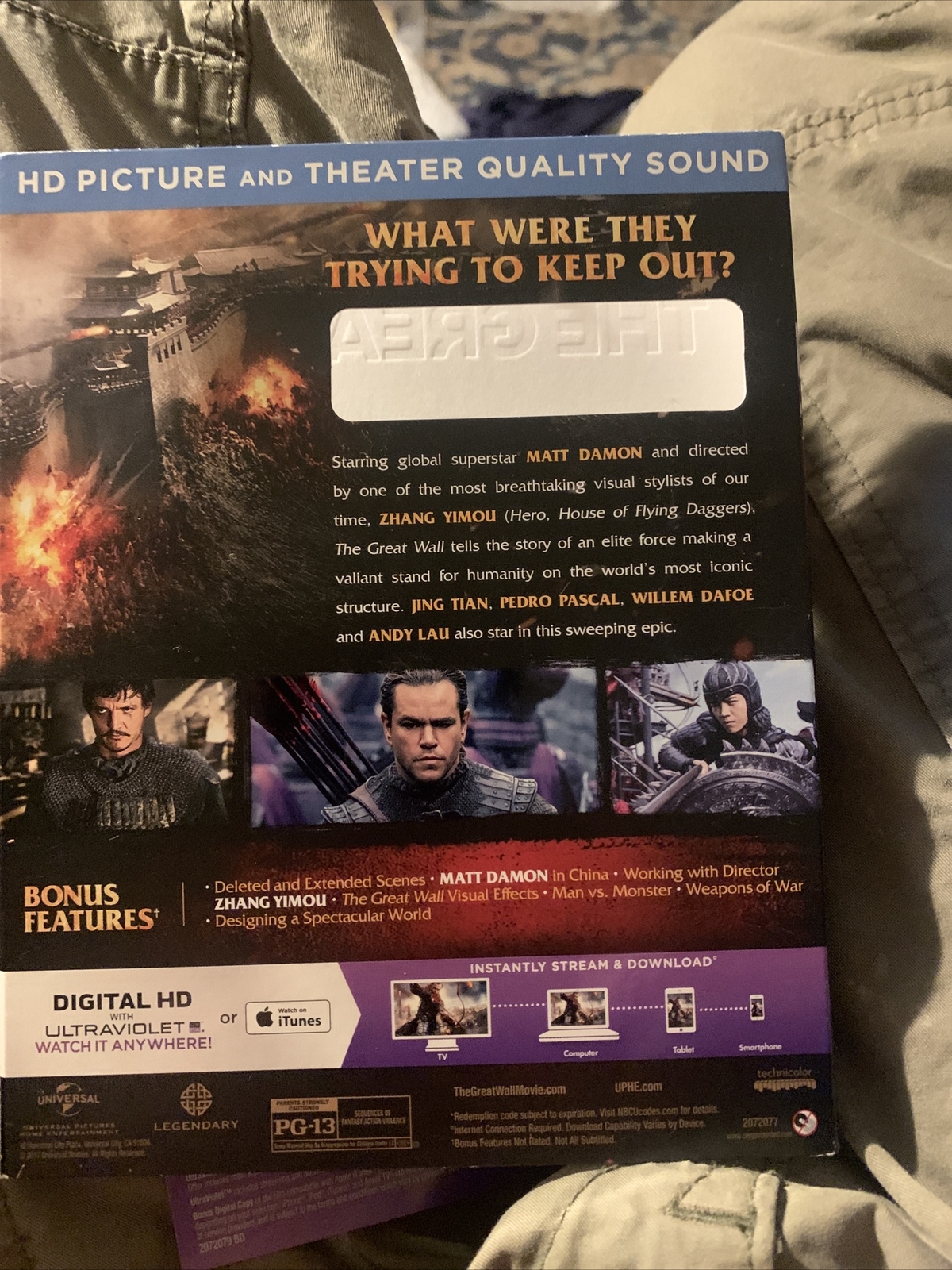 The Great Wall (Blu-ray, 2017)