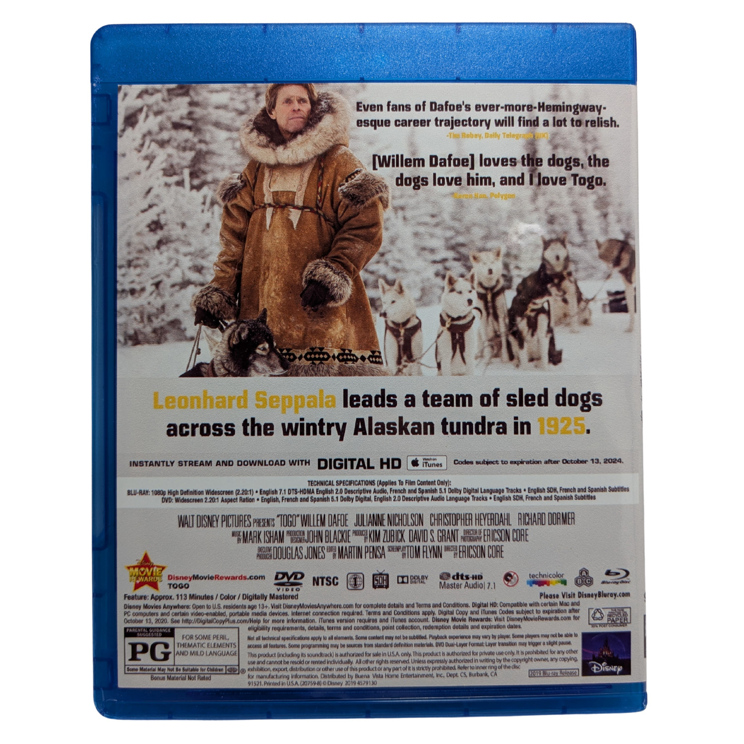 Togo (2019) Blu-ray DVD NEW 1080p Full HD Adventure Movie Blueray Region Free