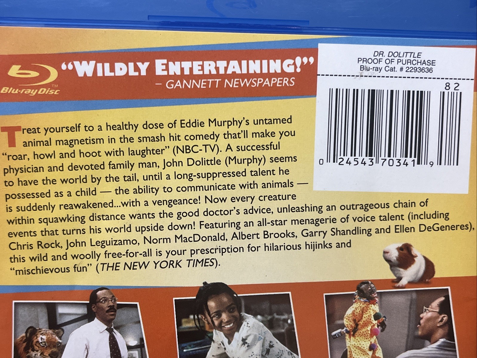 Dr. Dolittle (Blu-ray, 1998) Eddie Murphy Chris Rock Albert Brooks family comedy