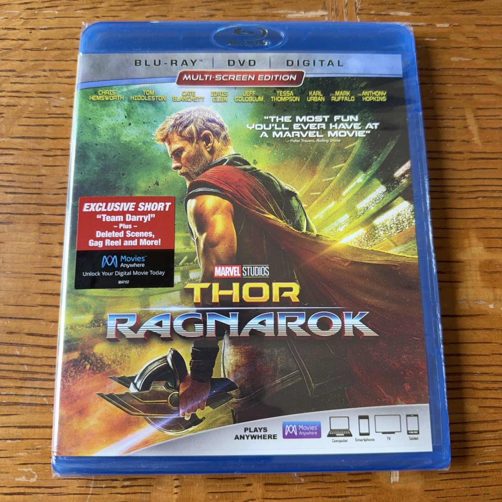 Thor Ragnarok Blu-ray + DVD + Digital Multi-Screen Edition Marvel Studios PG-13