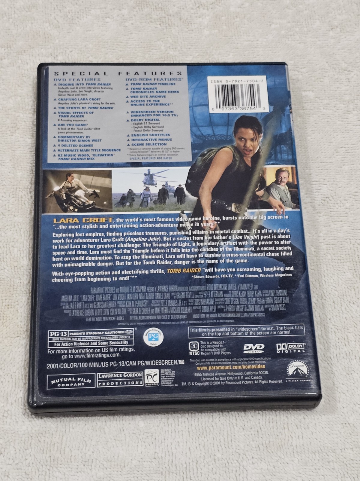Tomb Raider (DVD, 2001)
