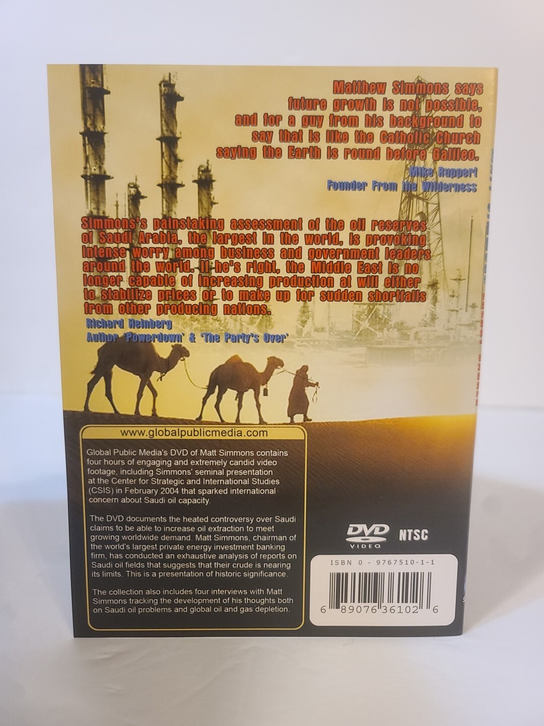 “MATT SIMMONS -ENERGY BANKER (DVD 4hrs 2004) peak oil