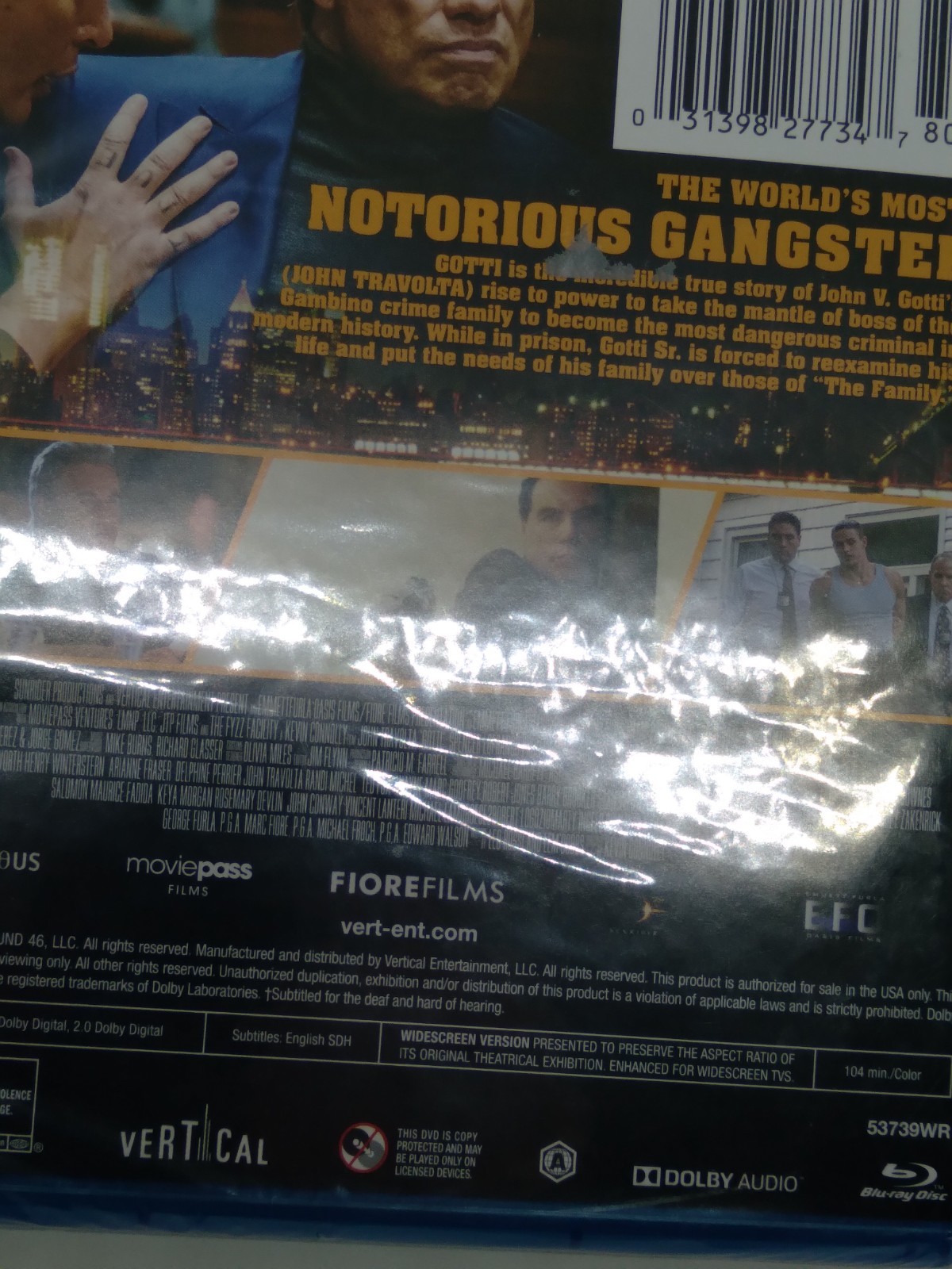Gotti (Blu-ray, 2018, Widescreen) New Sealed CASE, COVER, & CELLOPHANE DAMAGE