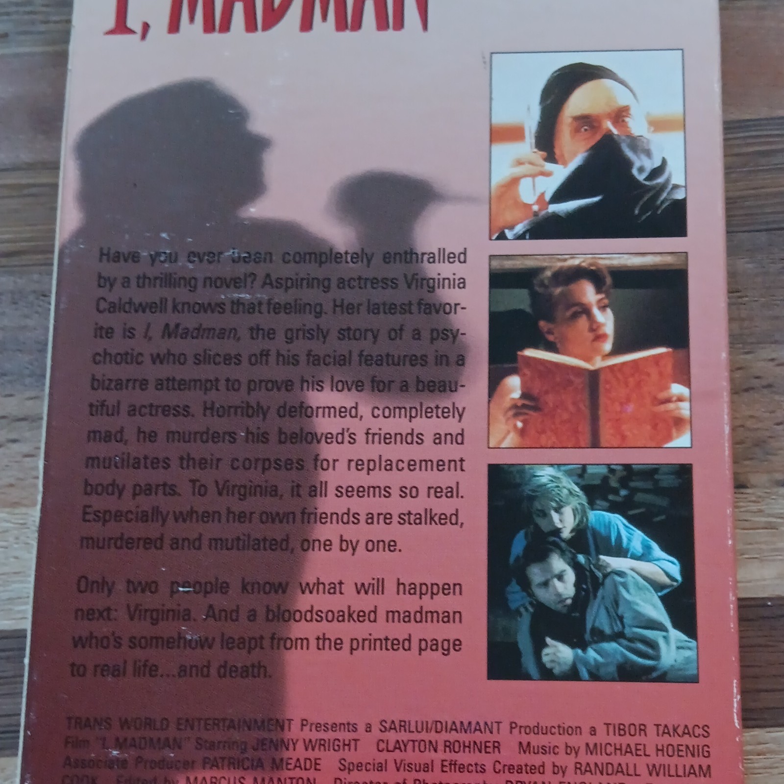 I, Madman DVD Movie, Horror, NR, Jenny Wright, Dir. Tibor Takacs