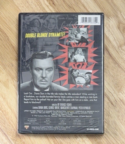 MAN BAIT (DVD) 1952 Cult Classic, Terence Fisher (Dir.), Diana Dors, NEW SEALED