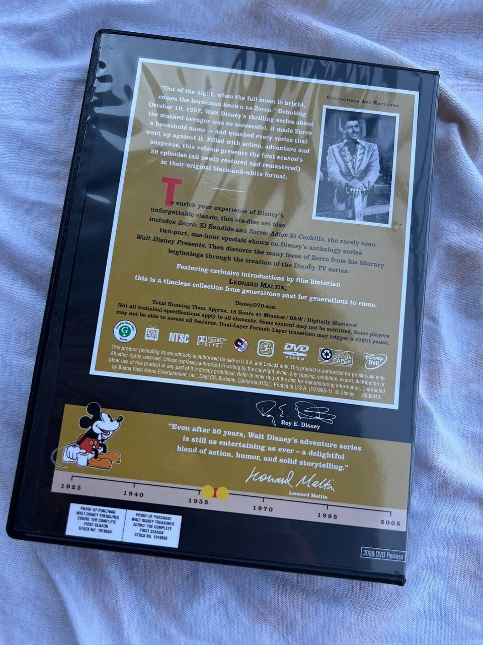 Walt Disney Treasures: Zorro The Complete First Season DVD