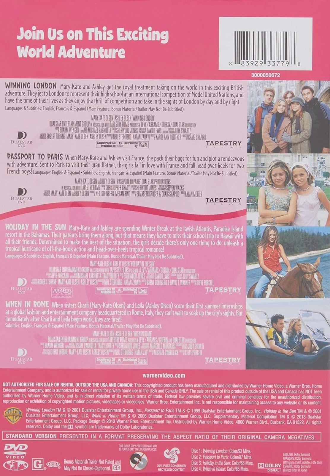 Mary-Kate and Ashley Travel the World DVD NEW