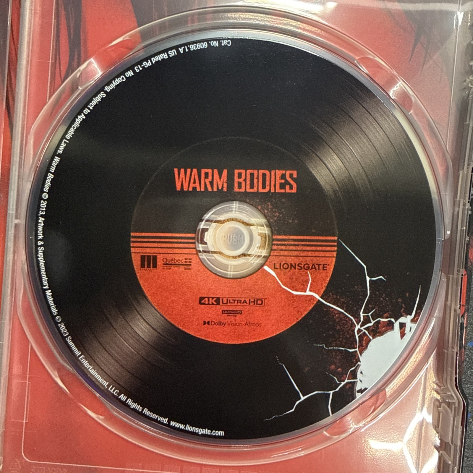 Warm Bodies w. Steelbook OOP (4K UHD + Blu-ray , Region Free) NO DIGITAL