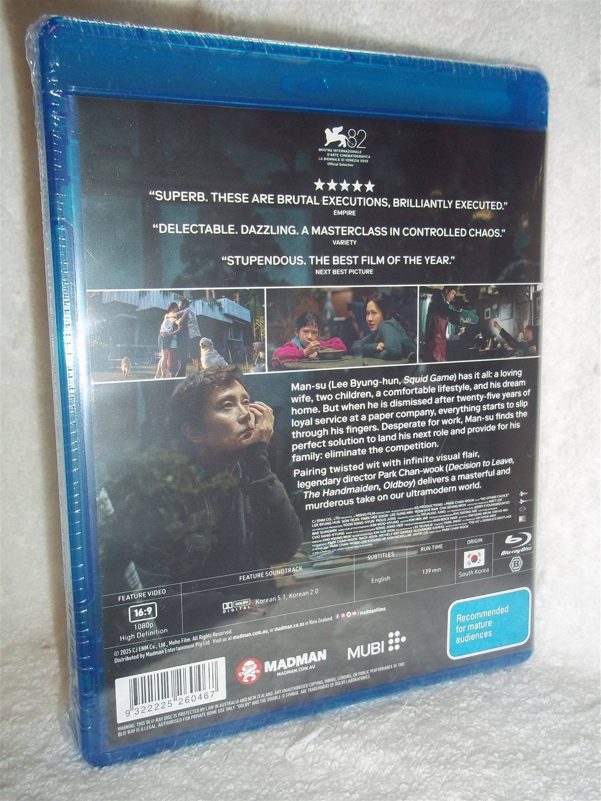 No Other Choice (Blu-ray, 2026) NEW Park Chan-wook Lee Byung-hun dark comedy