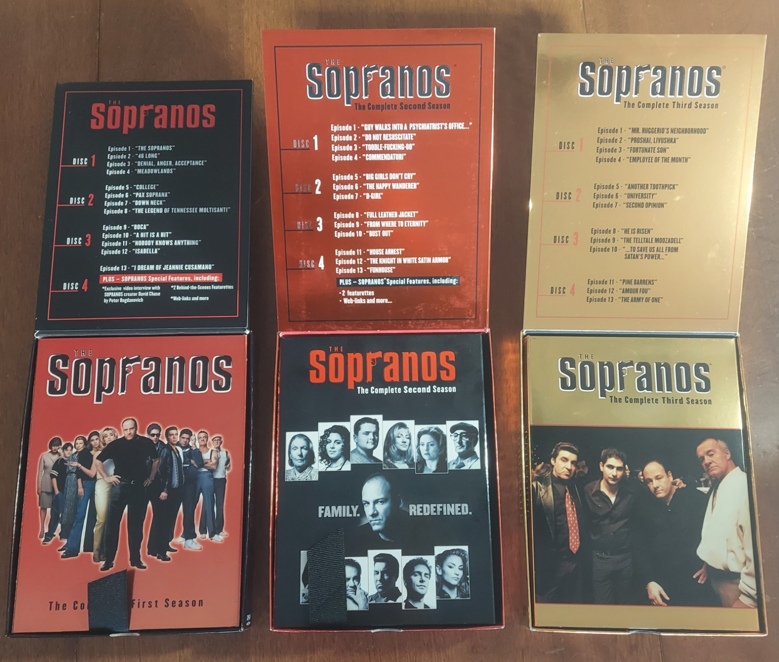THE SOPRANOS DVD box sets – complete seasons 1-3 HBO great condition