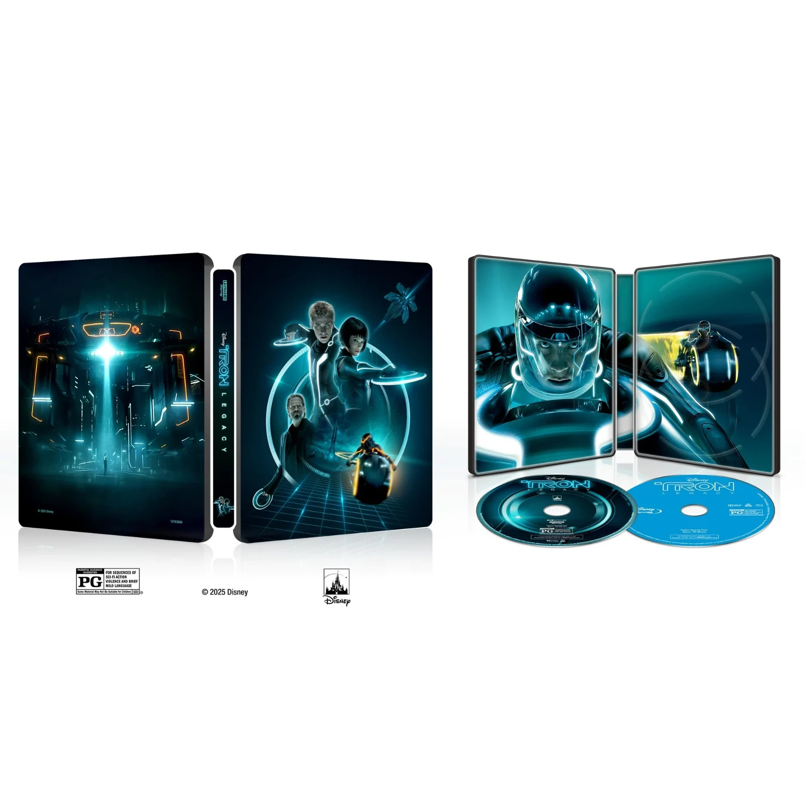 Hoppers 4K & Tron Ares 4K & Tron Legacy 4K & Tron 4K (4x DISNEY STEELBOOK)