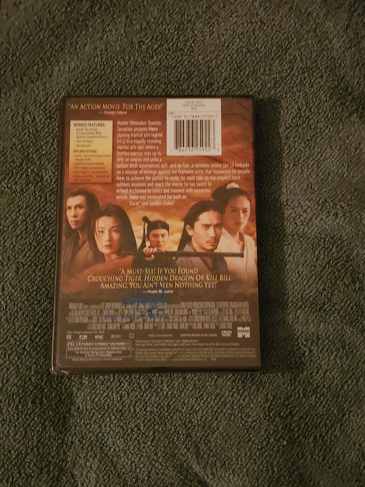 Hero (DVD) Jet Li, Maggie Cheung WS NEW