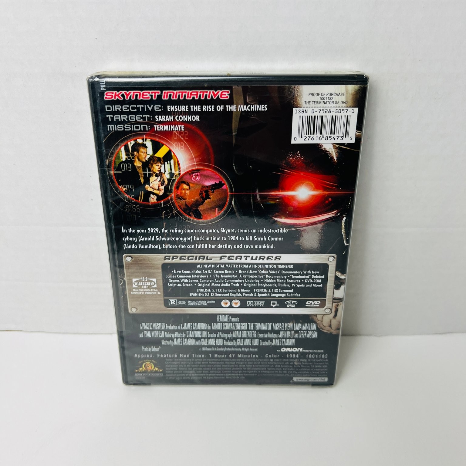 The Terminator DVD 1984 Special Edition Arnold Schwarzenegger James Cameron New