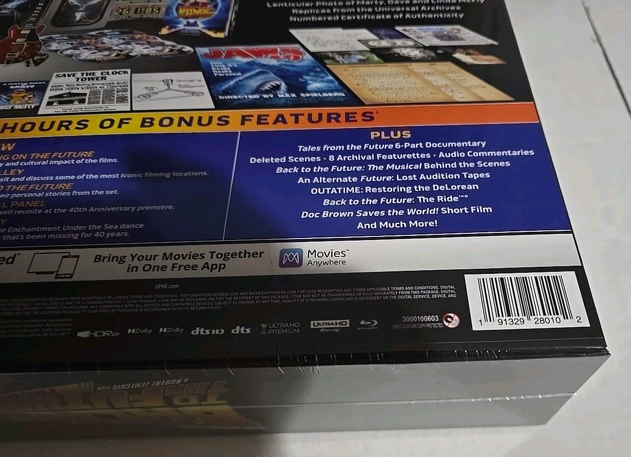 Back to the Future 40th Anniversary 4K+Digital Trilogy Steelbook Giftset IN HAND