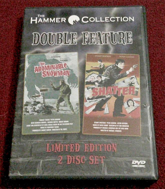The Abominable Snowman/Shatter OOP 2 DVD Anchor Bay Hammer Collection set
