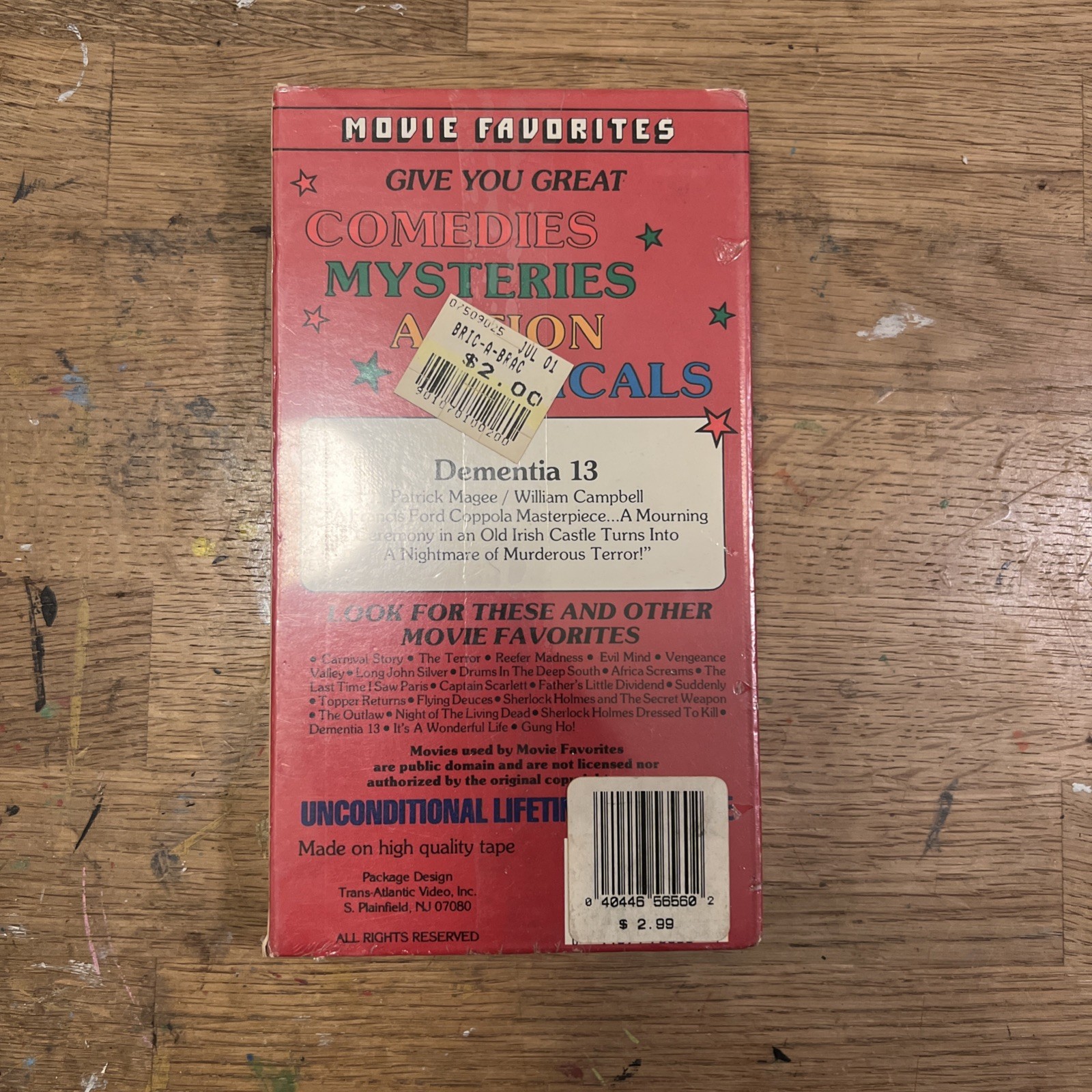 Dementia 13 (1963, Francis Ford Coppola) VHS 1988 SEALED
