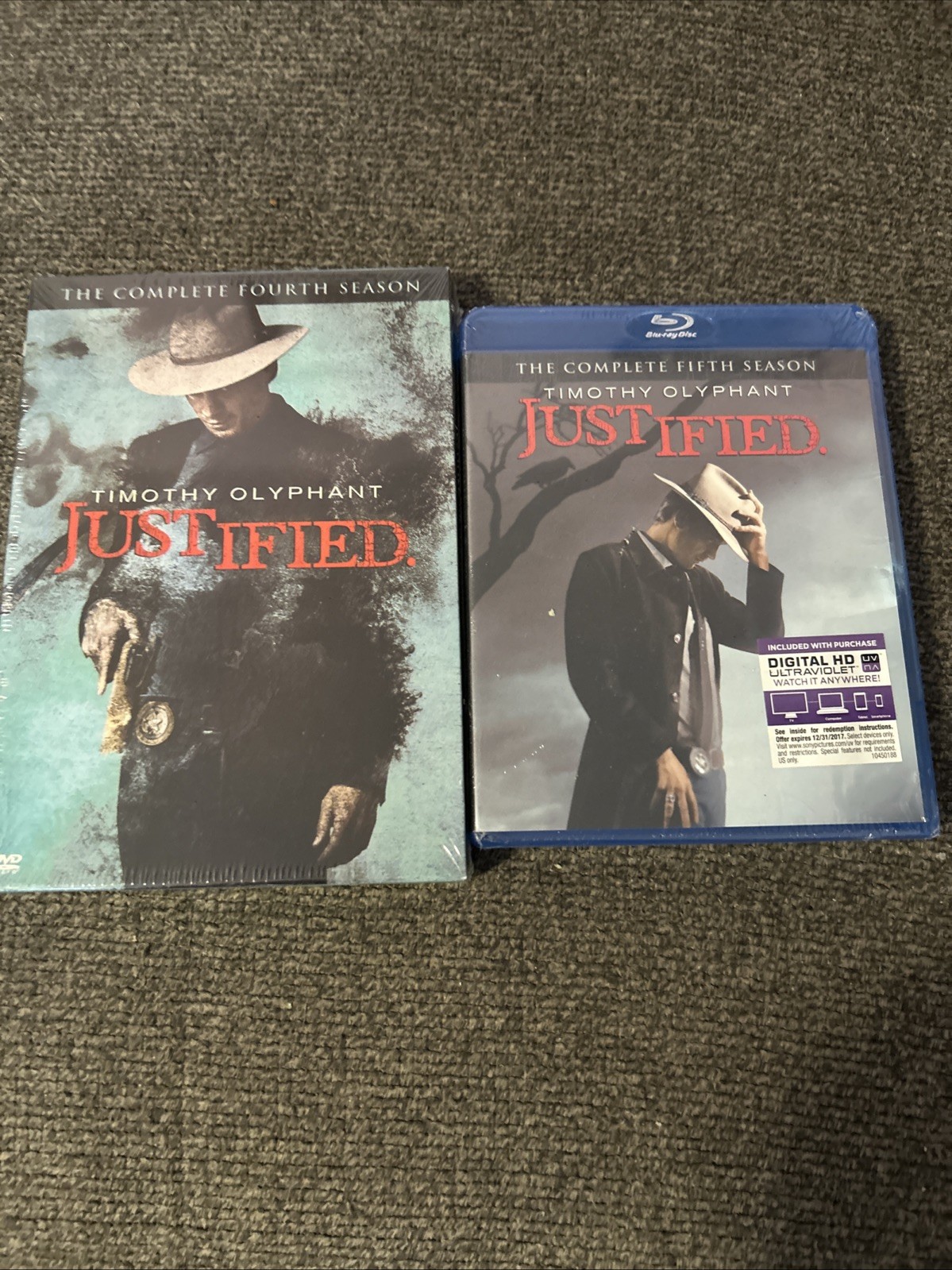Justified Season 5 Blu-ray And Season 4 DVD Sealed New!