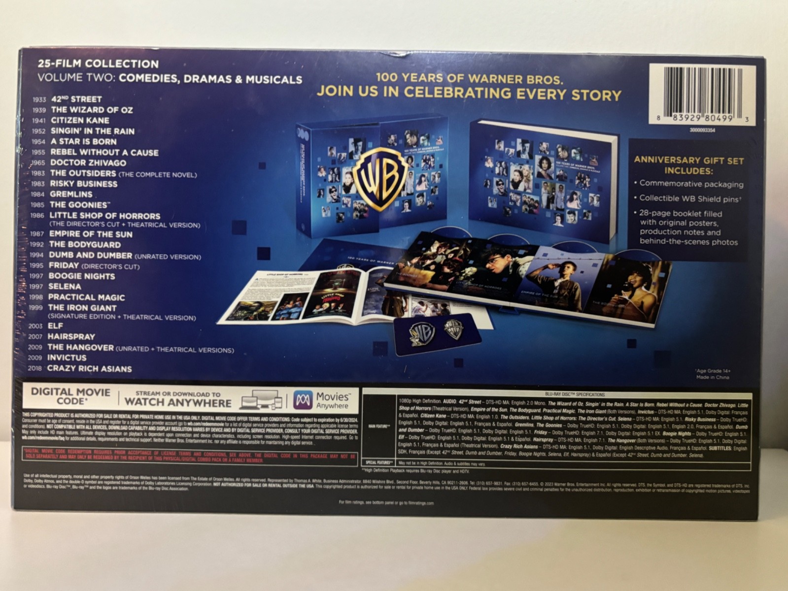 WB 100th 25-Film Collection, Volume Two: Comedies, Dramas and Musicals Blu-ray