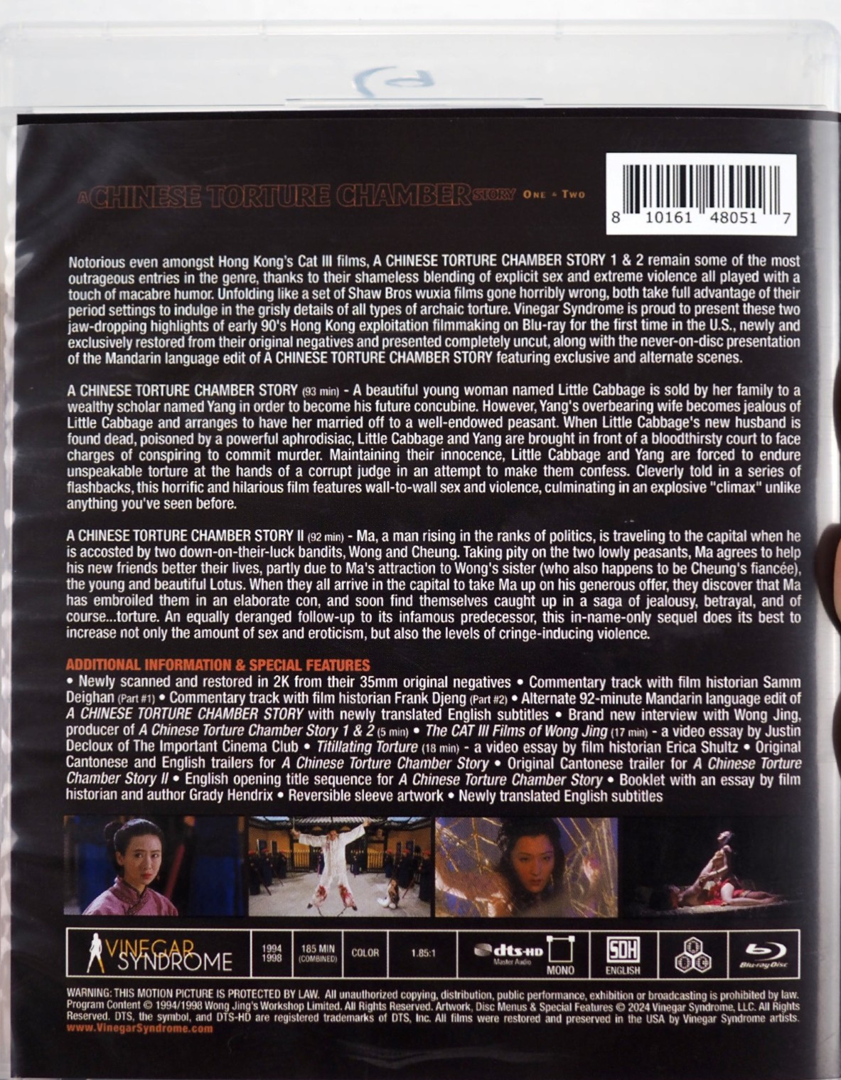 A Chinese Torture Chamber Story 1 & 2 VinSyn 2-Blu-ray Set R0 CAT III NEW SEALED