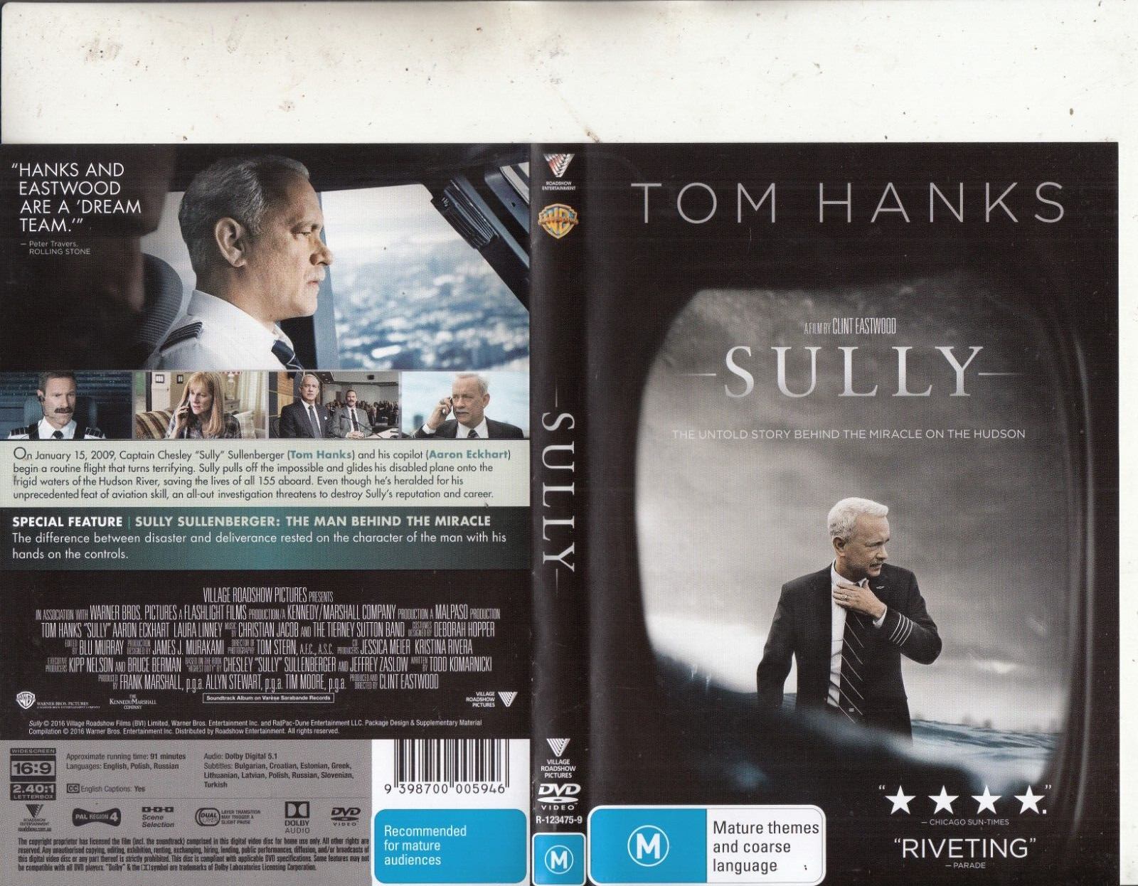 Sully-2016-[Tom Hanks]-Village Roadshow Pictures-Movie VRP-DVD