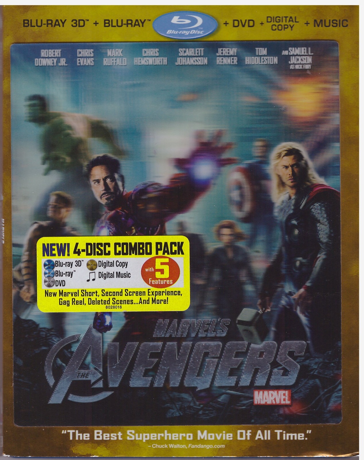 Marvel’s The Avengers (Four-Disc Combo: Blu-ray 3D/Blu-ray/DVD + Digital Cop…
