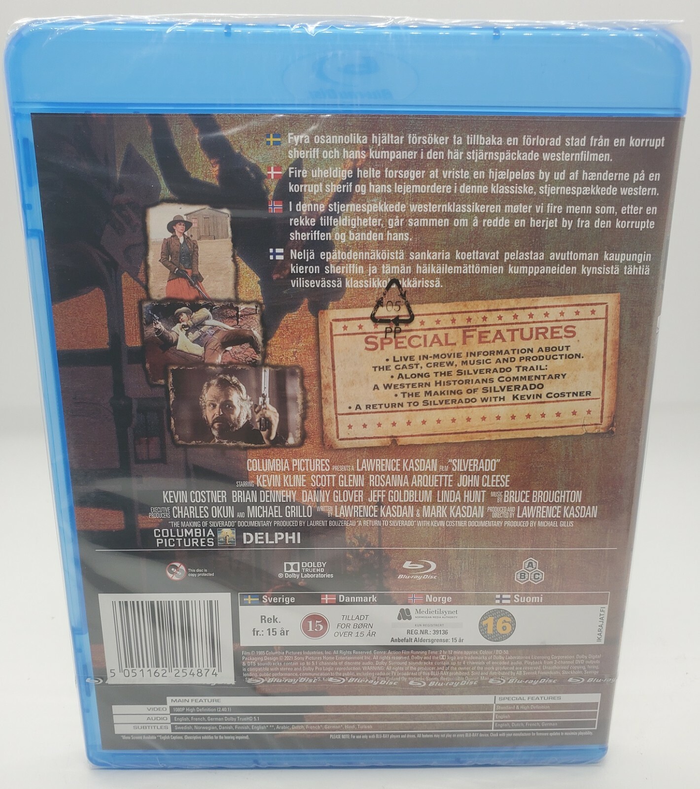 SILVERADO (1985) Blu-Ray BRAND NEW Free Ship (USA Compatible)
