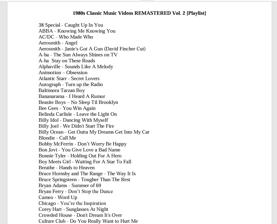 Classic 80s Music Videos REMASTERED [Vol. 2] 200 Videos 14 hrs *Exclusive*