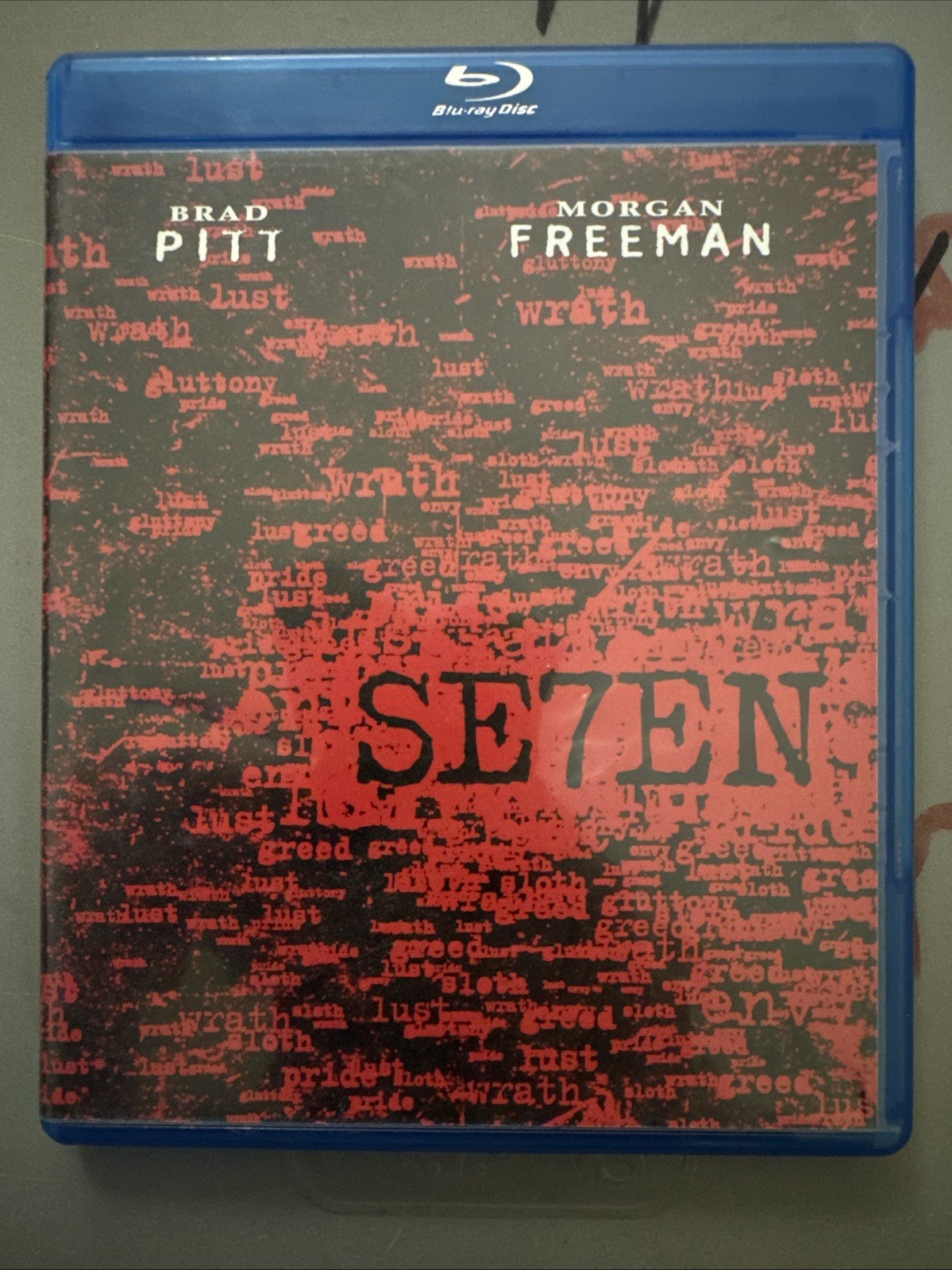 Seven (Blu-ray, 1995) Brad Pitt, Morgan Freeman