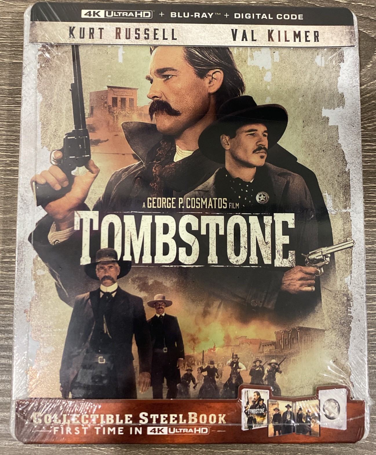 TOMBSTONE (4K UHD Blu-Ray 1993) Sealed ,Steelbook, Kurt Russell Val Kilmer