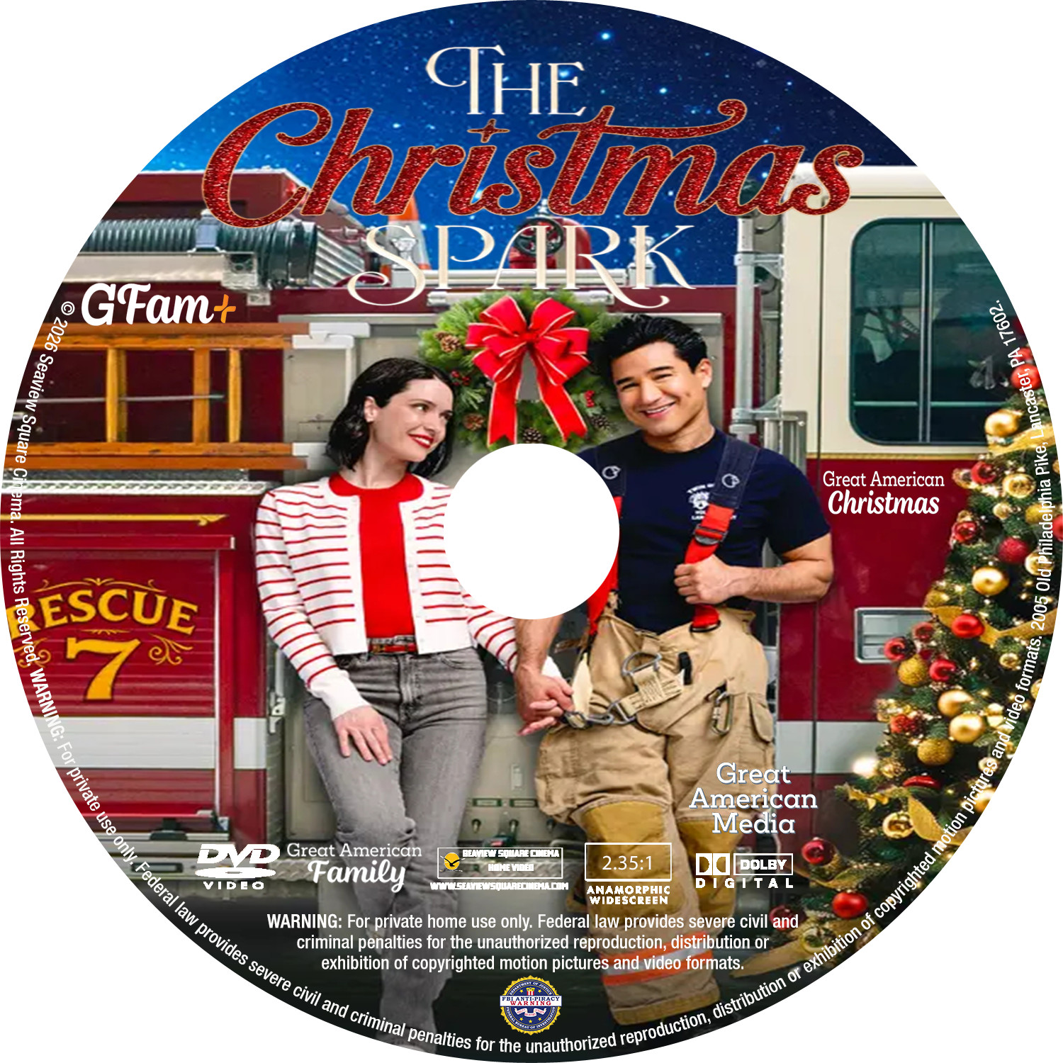 The Christmas Spark (DVD, 2025) Great American Family TV Movie MOD NEW RARE HTF