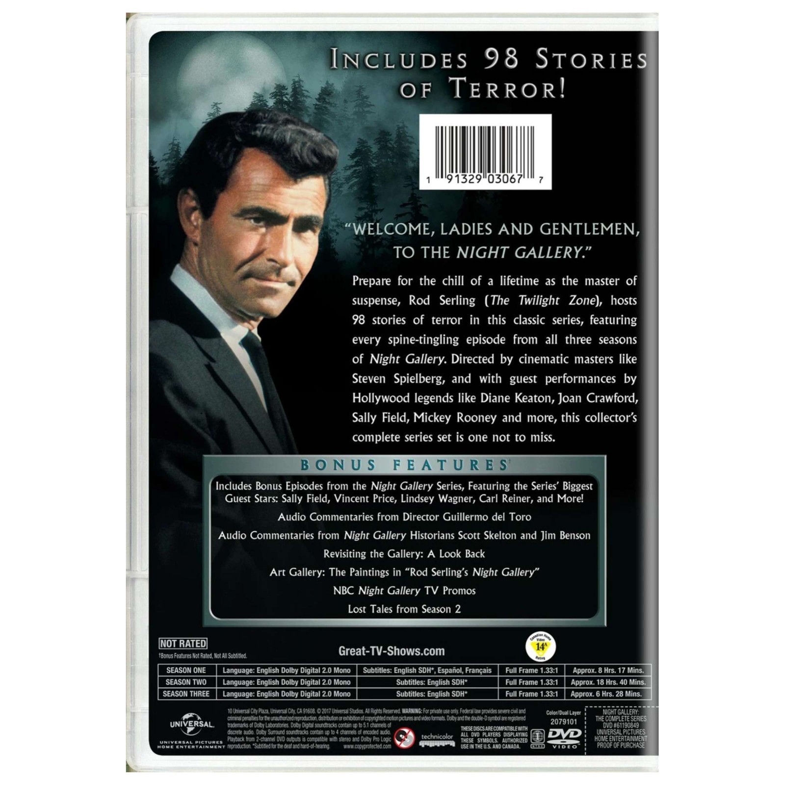 NIGHT GALLERY the Complete Series Seasons 1-3 (DVD 10-Disc Set) Cesar Romero NEW