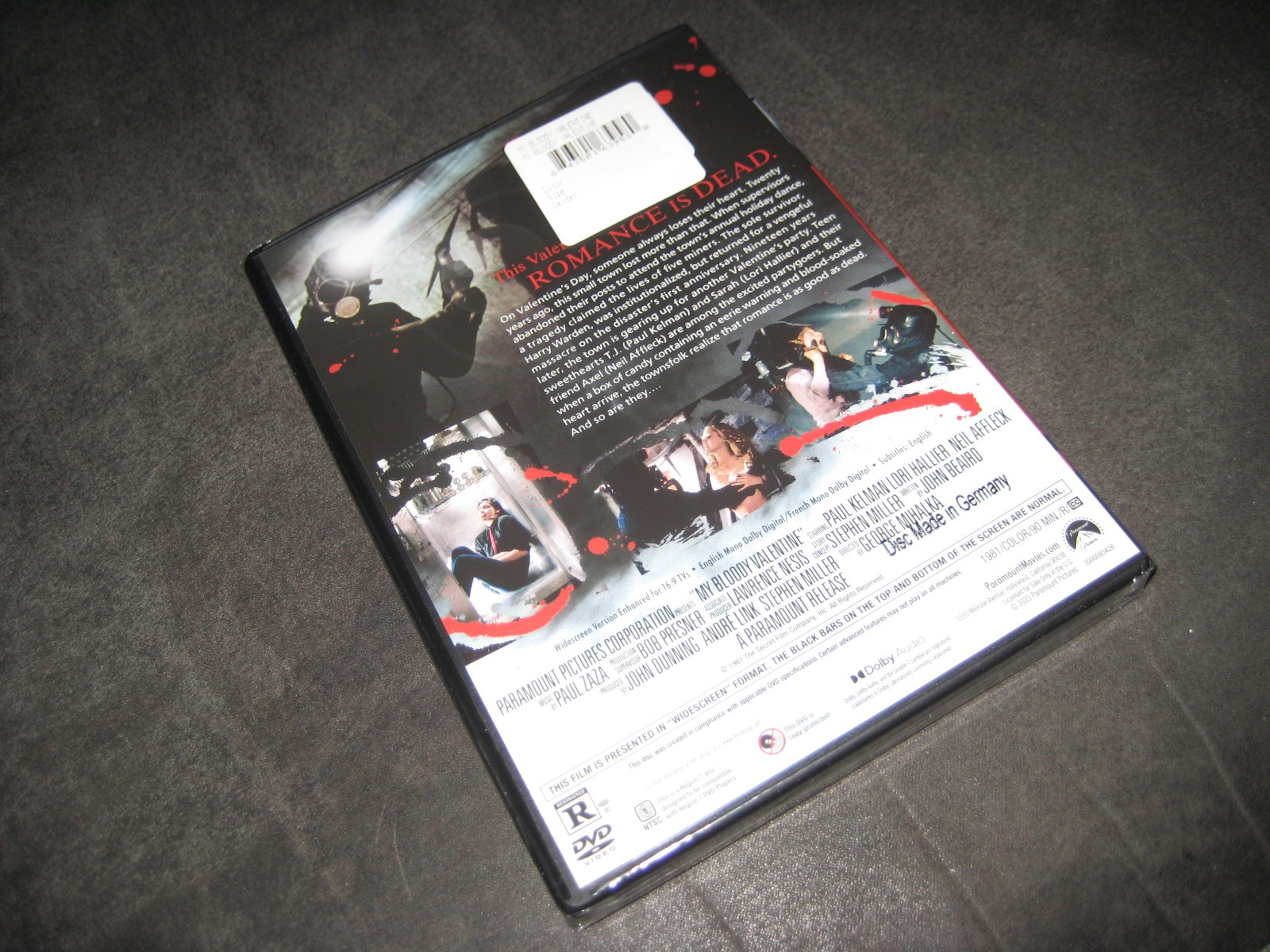 MY BLOODY VALENTINE (DVD 2020) BRAND NEW – RATED R – WIDESCREEN – HORROR – DRAMA