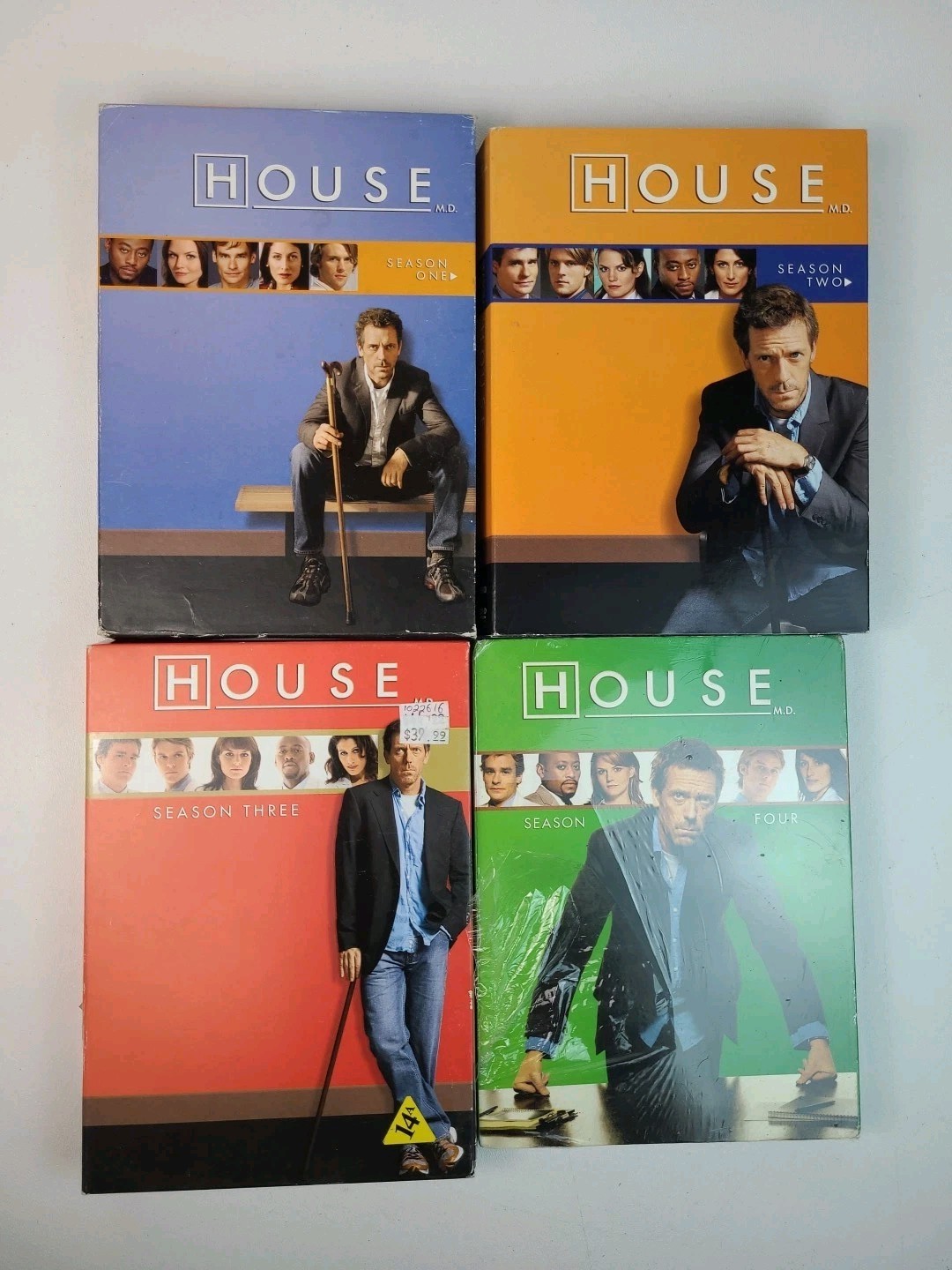 House MD DVD Lot Seasons 1 2 3 4 Hugh Laurie Medical Drama Mystery TV *AS IS*