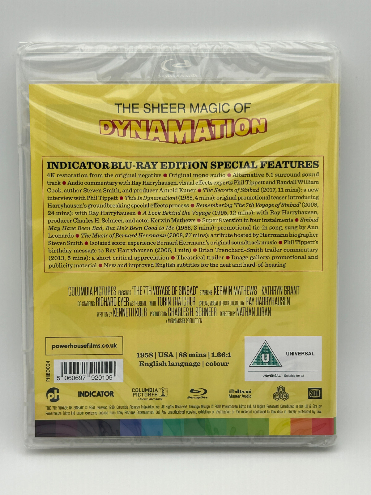 The 7th Voyage of Sinbad Blu-ray Indicator *Region Free* Fantasy Adventure NEW