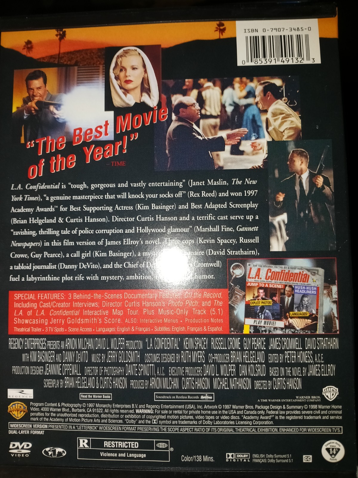 L.A. Confidential Special Edition (DVD, 1998)