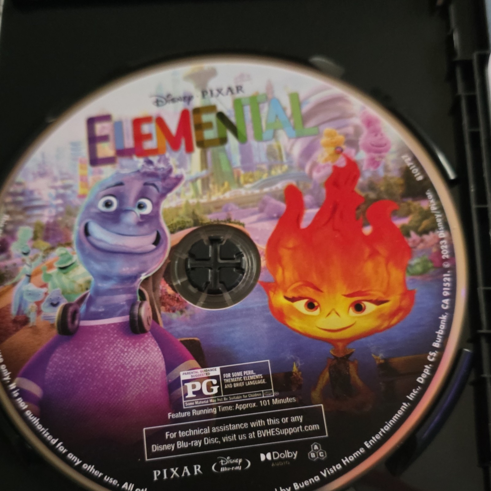 Disney Pixar Elemental Blu-ray Disc Movie 2023 PG Dolby Audio 101 Minutes