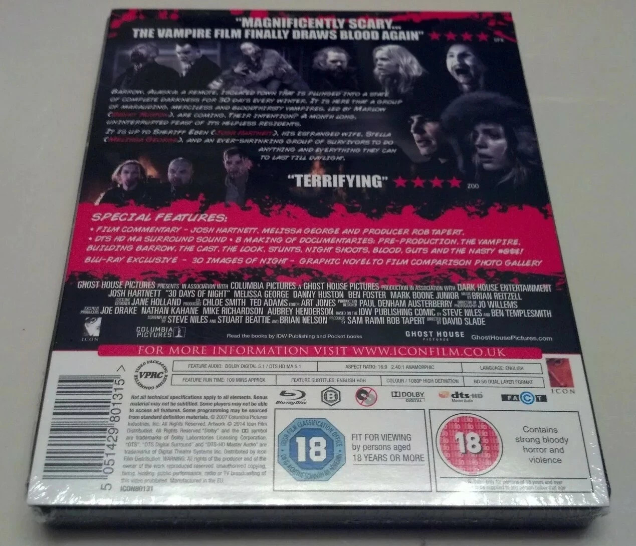 30 Days of Night STEELBOOK (Blu-ray, UK Import) REGION FREE ***SEALED***