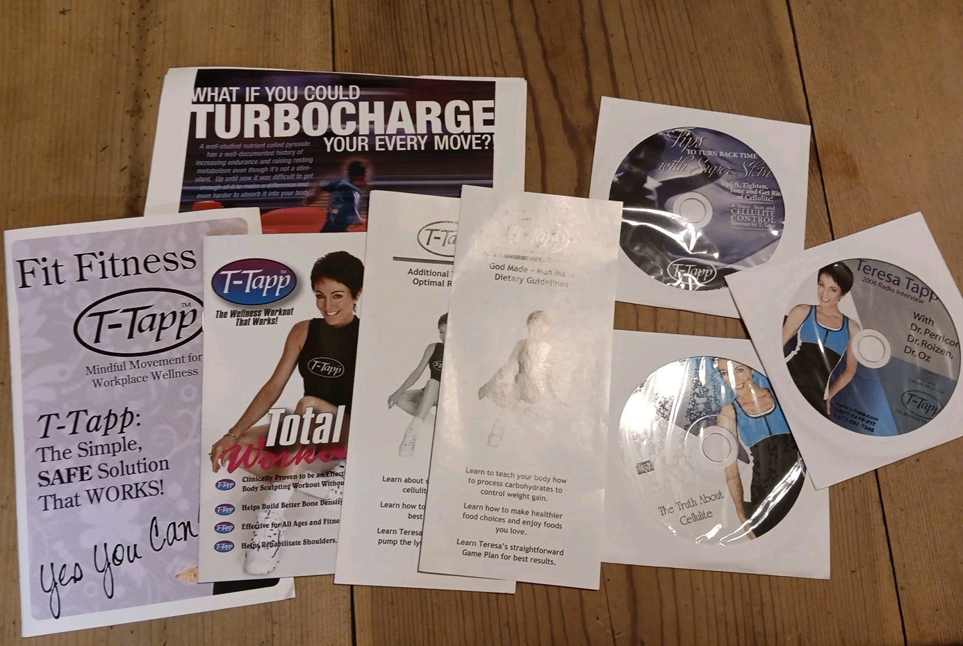 T-Tapp Lot Teresa Tapp Interview Audio CDs And Brochures Cellulite Super Skin