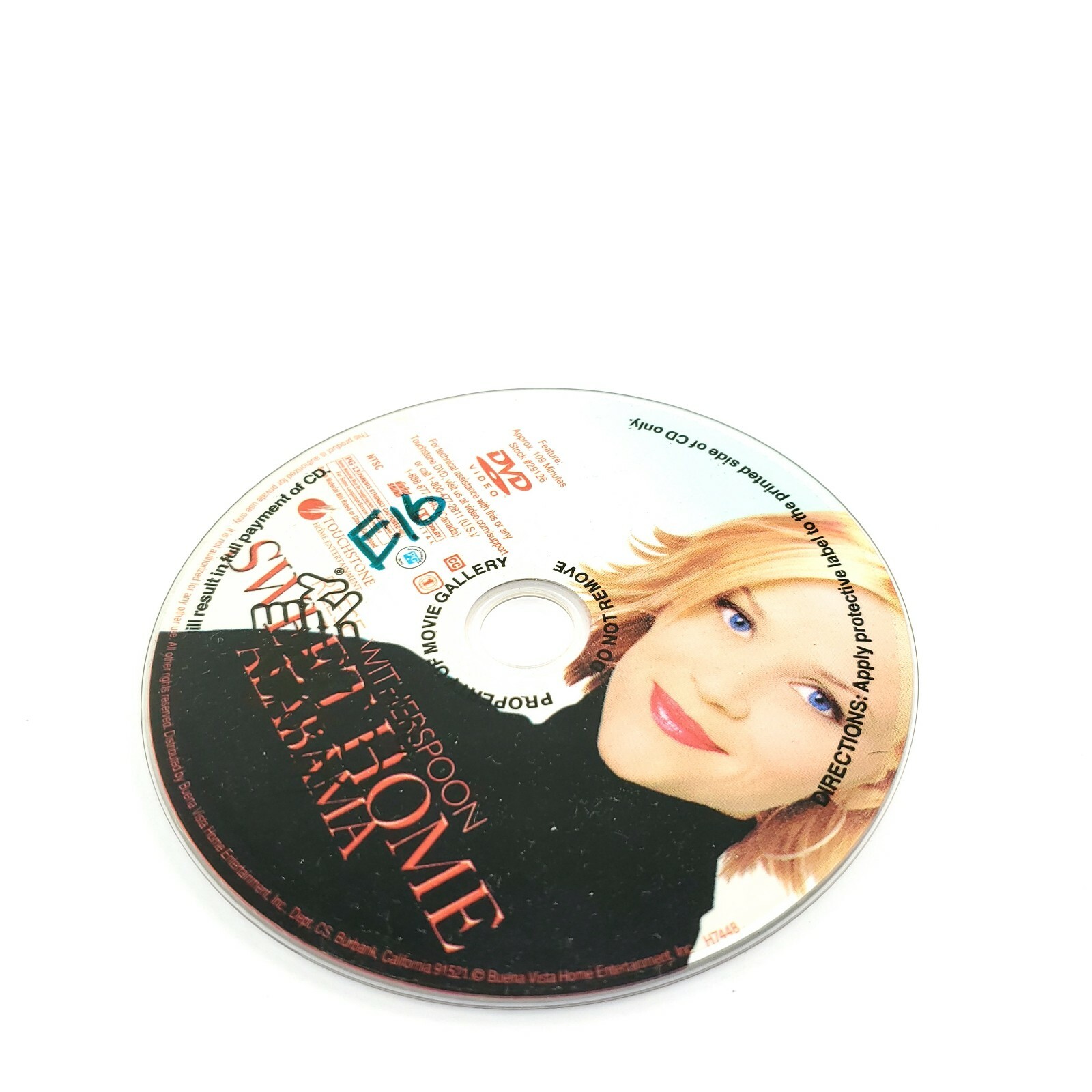 2002 Reese Witherspoon Sweet Home Alabama Pg13 DVD Format 108 Minutes USA Seller