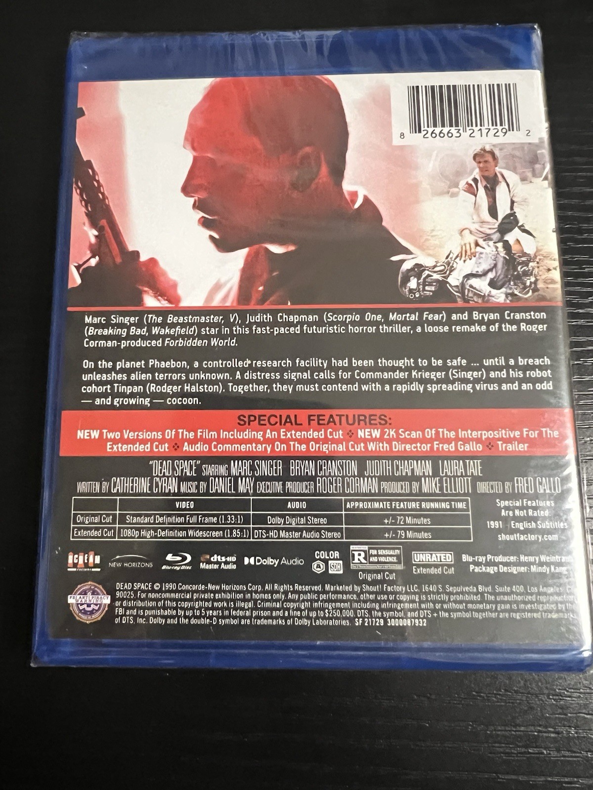 Dead Space (1991) Blu-ray Scream Factory Limited Edition 90s Sci-Fi Horror NEW