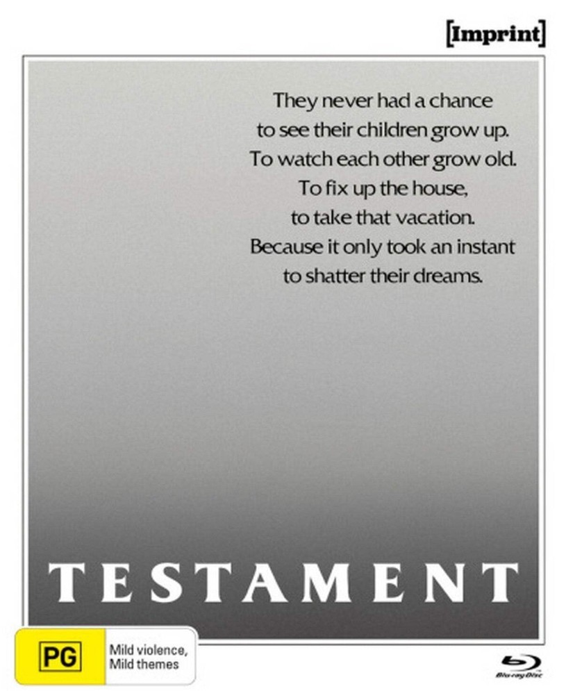 Testament (1983) Imprint Films Limited Edition Blu-ray RARE/OOP, REGION FREE