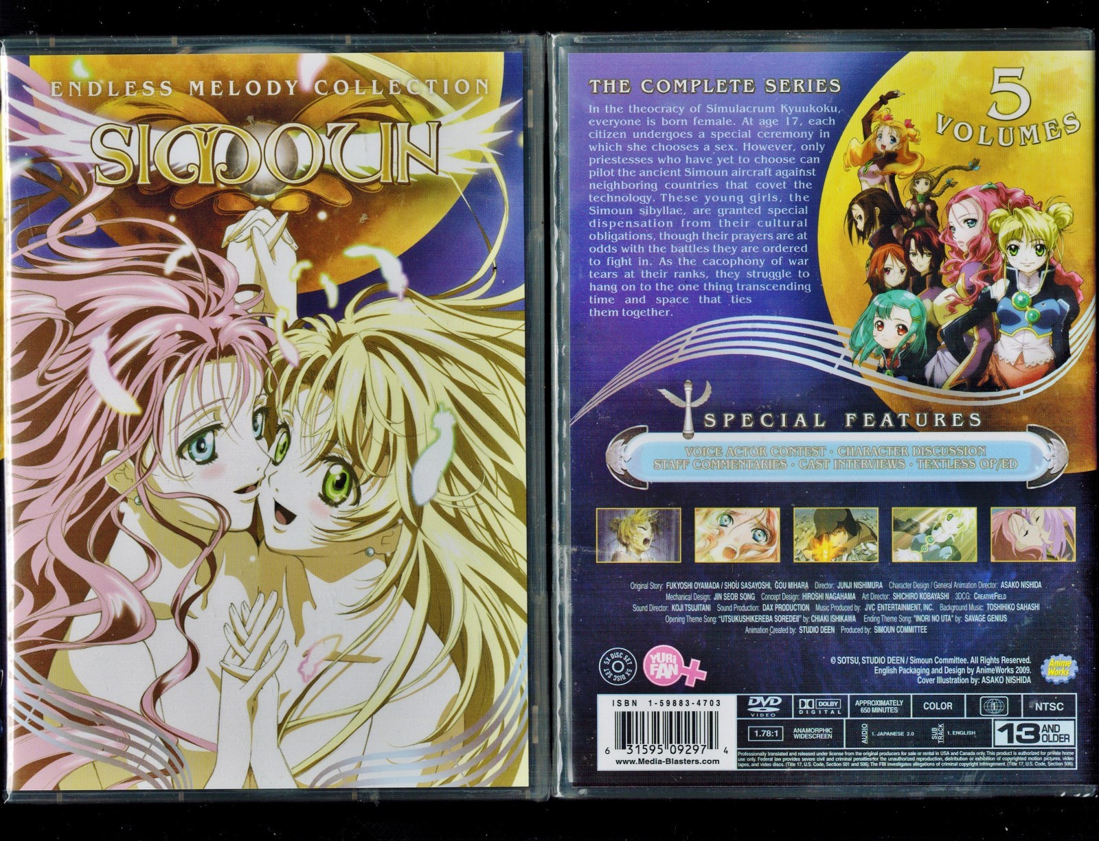 Simoun – Complete Collection (Brand New 5 DVD Anime Set, 2009)