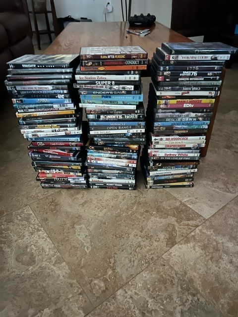 Lot over 100 DVDs movies bulk CHEAP Wholesale lot w Cases SciFi Kids western++