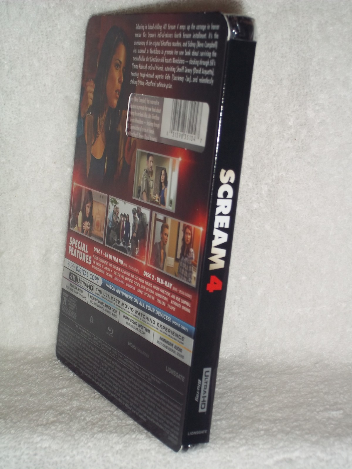 Scream 4 (4K/Blu-ray, 2026) NEW Emma Roberts Neve Campbell horror slasher sequel