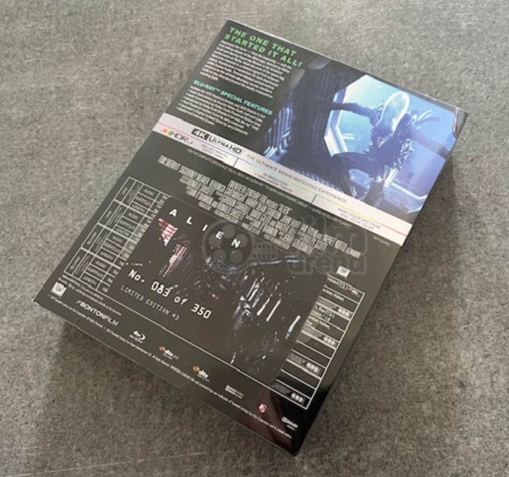 Brand Alien 4K Full Slip Steelbook UHD Bluray Glow in Dark Czech1979 Sh G1N