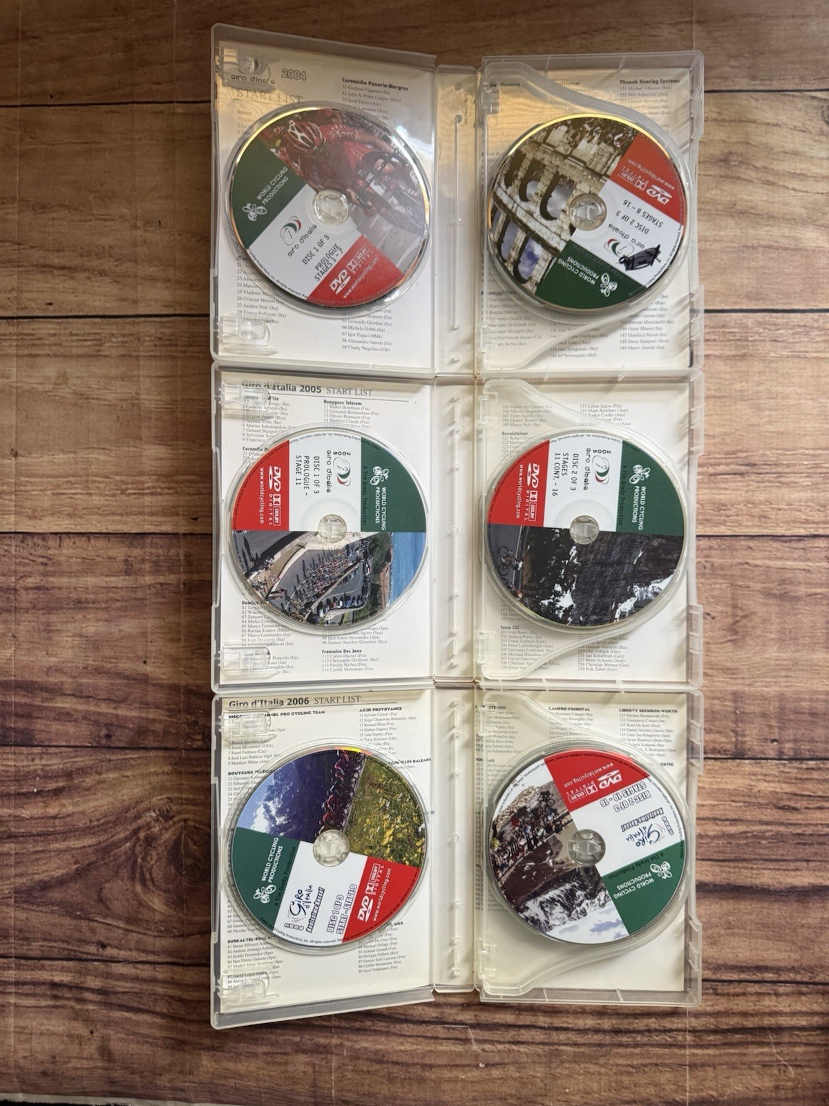 World Cycling Productions DVD Lot O 15 Giro D’Italia Tour De France 2000s Tested