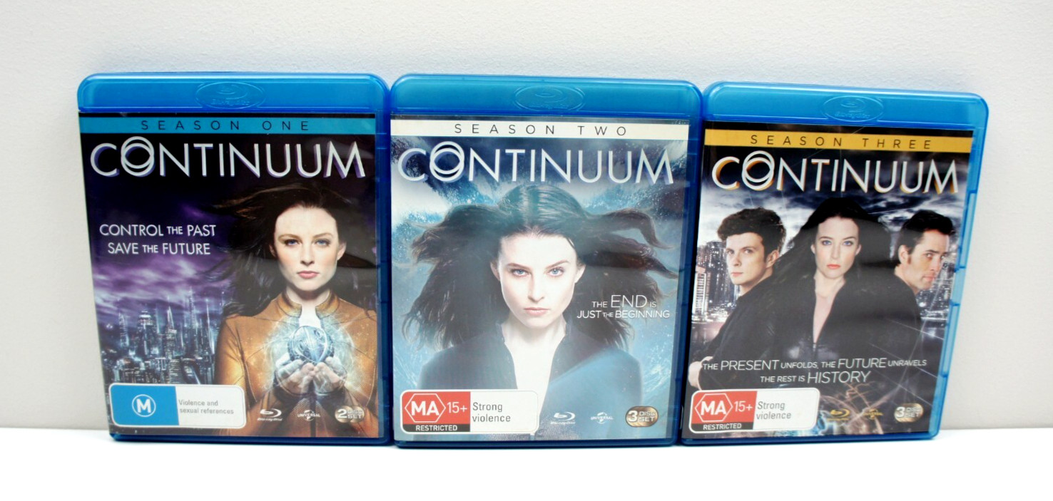 Continuum Seasons 1-3 Blu Ray Rachel Nichols Sci Fi Region All Rare – Free Post
