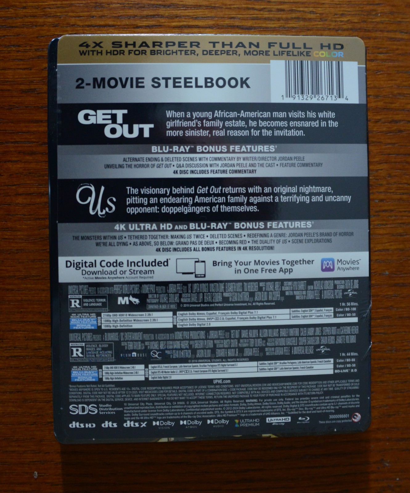 Get Out / Us Double Feature – Limited Edition Steelbook 4K Ultra HD + Blu-ray