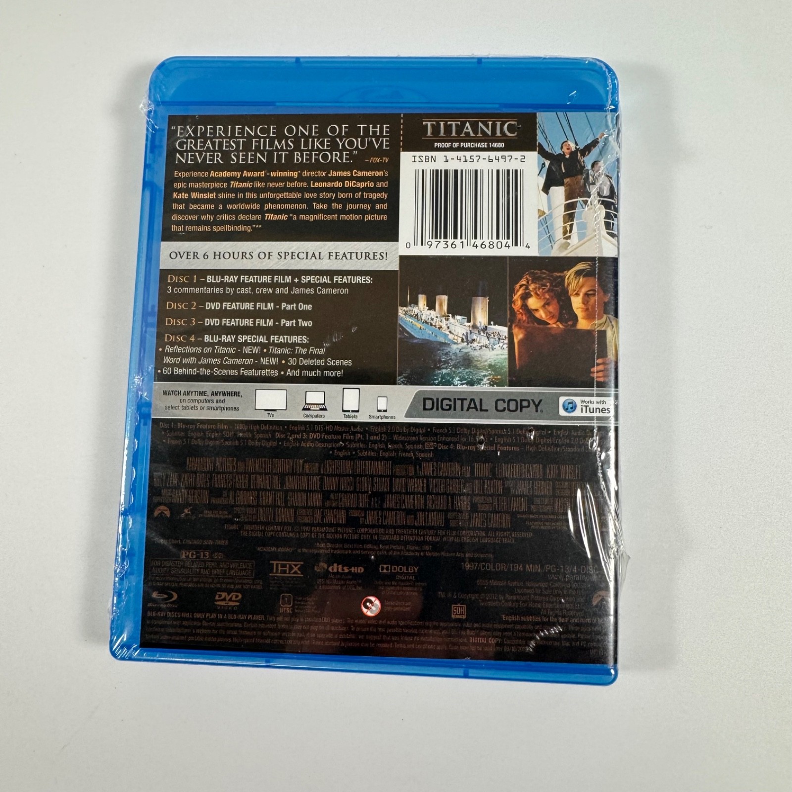 TITANIC Blu Ray DVD Digital Copy Brand New Sealed Leonardo DiCaprio Winslet