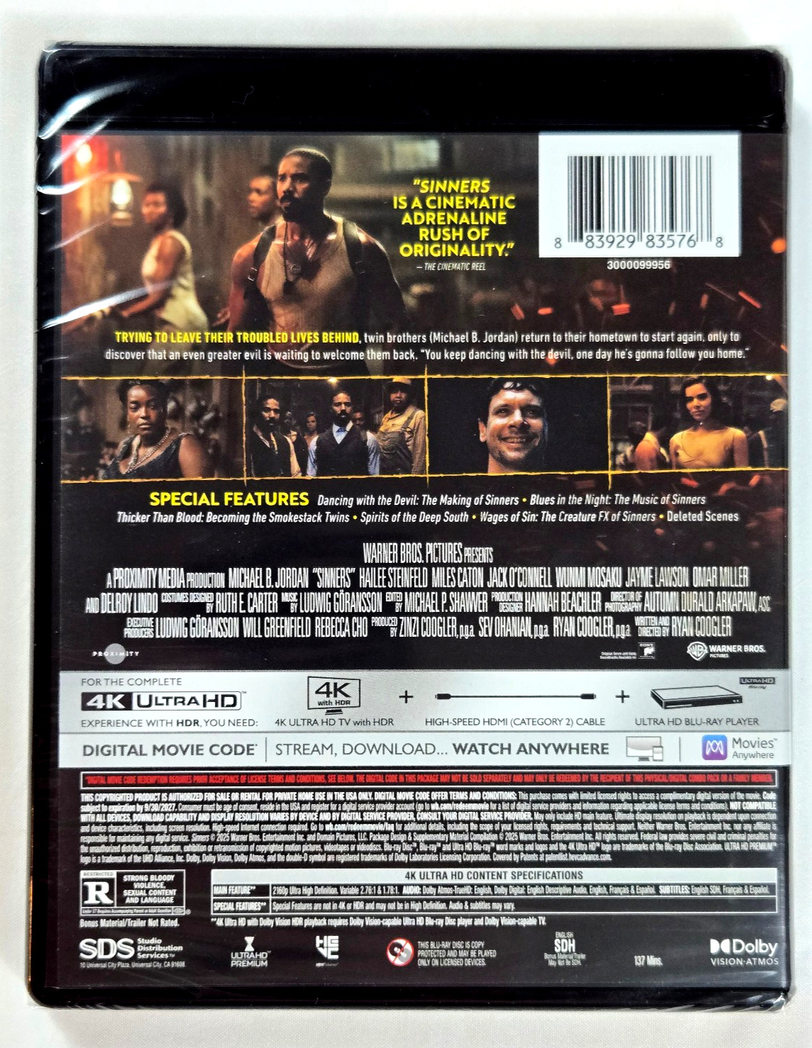 SINNERS 4K (4K+Digital Copy) & Van Helsing (Blu-ray+Slip Cover) VAMPIRES